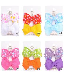 Baby Hair Clips Barrettes Kids Floral barrette Toddler Cotton Hairpins Clippers Girls Solid headwear Accessories for Children 2PCS6306529