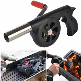 Blowers Outdoor Cooking Bbq Fan Portable Hand Crank Fan Air Blower Grill Picnic Camping Stove Accessories Barbecue Fire Bellows Tools
