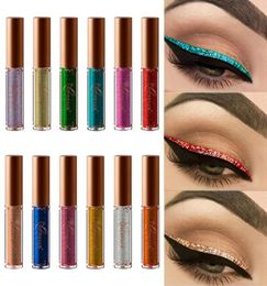 NICEFACE Pearled Metallic Liquid Glitter Eye Liner Diamond High Pearlescent Brown Liquid Eyeliner Tattoo Colorful Eyeliner9941850