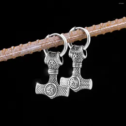 Stud Earrings Creative Retro Thor's Hammer Vikings Men's Stainless Steel Nordic Teen Personality Jewellery Wholesale