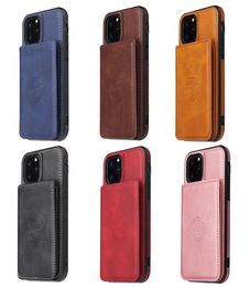 for iphone Cell Phone Cases 14 13 12 X pro max Plus Samsung S22 S21 s20 ultra Flip leather case Magnetic Multi Card Holder Flip Co1692644