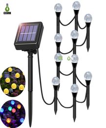 Solar Lawn Lamps Crystal Bubble Ball String lights 10 15 20 30LEDs Waterproof Landscape Light For Outdoor Pathway Park2240169