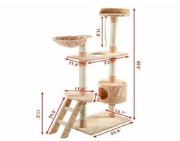 scratchers 60quot Inch Kitten Pet House Hammock Cat Tree Tower Condo Scratcher qylDZJ bdenet6102008