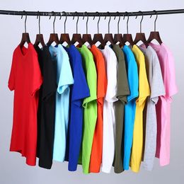 Summer T-Shirts Men top Cotton Short Tees Plain Solid Male Female Basic Tshirts O-Neck Slim Fit Tee shirt Young Boy eGirl 240226