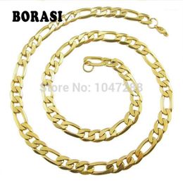 Custom Size 6mm 8mm size 20 - 36 Long Women And Men Necklaces Jewelry Stainless Steel Figaro Chain Fashion Jewelry1308x