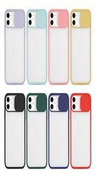 Phone Case Matte Shell Push Window Lens Antifall Cover For iPhone 13 12 Pro Max 11 XS XR5378269