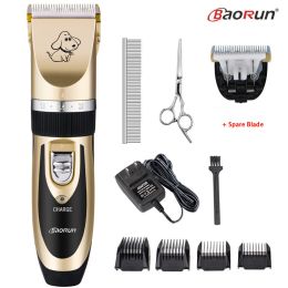 Trimmers Baorun Electrical Cat Dog Hair Trimmer Pet Hair Clipper Hair Remover Cutter Grooming Pets Dog Puppy Haircut Lownoise 110240V