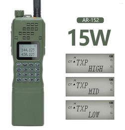 Walkie Talkie Baofeng AR152 VHFUHF Ham Radio 15W Powerful 12000mAh Battery Portable Tactical Game AN PRC152 Two Way9741381