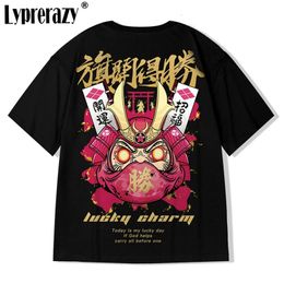 Lyprerazy Chinese Style Short Sleeve Men Tshirt Summer Hip Hop Streetwear Clothing Lovers Print Oversized Tshirts 240220