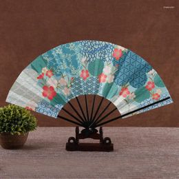 Decorative Figurines Rice Paper Baking Lacquer Side Bone Chopsticks Fan Printed Design Pocket Home Decoration Pattern Dance Handheld ZH507