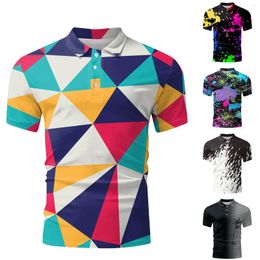 Men's T Shirts Mens Shirt Large Size Base Digital 3D Printing Casual CollarlessLong Sleeve 3 Button Long Pack For Men