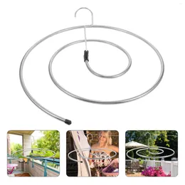 Hangers 2Pcs Spiral Shaped Drying Rack Mental Laundry Stand Hanger For Bed Sheet Bedspread Scarf Blanket Bath Towel Towelling ( Silver )