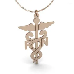 Pendant Necklaces Ufine Christmas Gift Jewellery Caduceus RN Necklace Cooper High Quality N2184