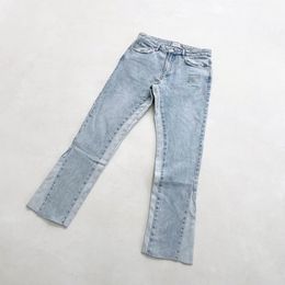 2022ss Blue Jeans Pants Men Women High Quality Vintage Washed Heavy Fabric Trousers4769127
