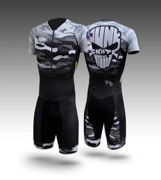 Racing Sets JUNK WHEELS Pro Team Speedsuit Bodysuit One Piece Short Sleeve Suit Triathlon Men Speed Skinsuit Kit Fast Skating Clot9072602