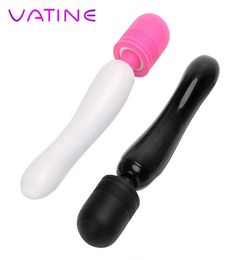 Vatine Waterproof Stimulator Massager Magic Wand Usb Rechargeable Vibrators Dual Motors Adult Sex Toys For Women Gspot Rod Y190617619576