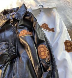 Men039s Jackets Winter American PU Leather Jacket Long Sleeves Retro Motorcycle Wild Men Bomber Outerwear amp CoatsMen039s6587148