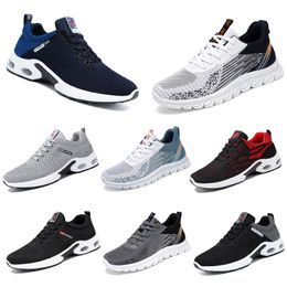 new men women shoes Hiking Running flat Shoes soft sole fashion black white red bule comfortable fashion Colour blocking round toe 63 GAI