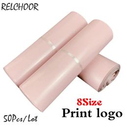 Light Pink Opaque Courier Mailing Packing Bags Thicken 12 Wires Clothing Storage Bag Waterproof Bags PE Material Envelope Postal 240229