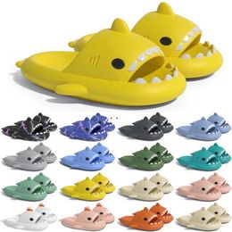 Free Shipping Designer shark slides sandal slipper sliders for men women sandals slide pantoufle mules mens slippers trainers flip flops sandles color44