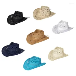 Berets Summer Hat Hollow Out Cowgirl Unisex Wedding Party Po Costume Props