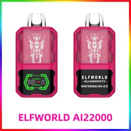ELFWORLD 22000 Puffs 22000 E-liquid 26ml Rechargeable Type-C Battery Capacity 650mAh ELFWORLD AI22000 BANG BOX BANG FLUUM