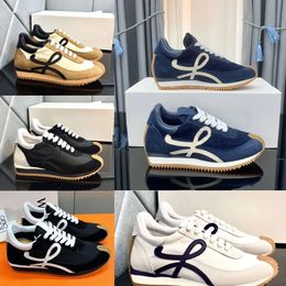 Casual Shoes Flow Runn Sneak High Quality for Design Shoes Genuine Leath Suede Comfortable Jogging Shoes Men Nylon Breathable Non-slip Rubb Sole 757