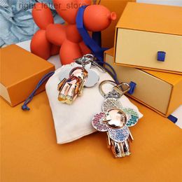 Keychains Keychain Luxury Designer Sun-flower Doll Key Chains Bags Keychains Lovers Keys Buckle High 240303