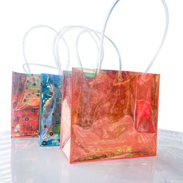 Designer luxury bags Wholesale Summer Beach Women Waterproof Shoulder Clear Tote Bag Transparent Colourful Pvc
