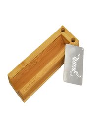 COURNOT One To More Bamboo Rolling Tray King Size Rolling Paper Cigarette Cone Holder With Stainless Steel Blade Herb Grinder6336134