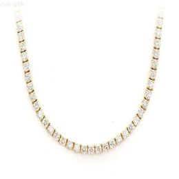 Wholesale Price Custom Iced Out Vvs Moissanite Tennis Chain Necklace High Quality Diamond Fashion Gold Necklace for Men Women