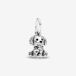 New Arrival 925 Sterling Silver Poodle Puppy Dog Dangle Charm Fit Original European Charm Bracelet Fashion Jewellery Accessories249G