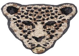 New cartoon large animal sequins leopard tiger embroidery cloth patch Sew on clothing accessories decoration3841964