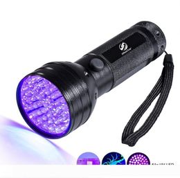 Uv Led Flashlight 51 Leds 395nm Ultra Violet Torch Light Lamp Blacklight Detector for Dog Urine Pet Stains and Bed Bug6580824