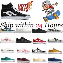 Canvas Shoes Old Skool Casual Triples Black White high low Slip on men women Walking Jogging Breathable Fashion Outdoors Skateboard shoes