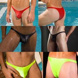 Men's Sexy Low Waisted Beach Hot Spring Swimming Pants, Bikini Underwear, Thong, Fashionable T-Shirt 1526