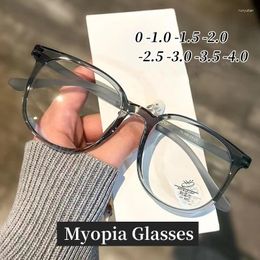 Sunglasses Luxury Minus Diopter Prescription Eyeglasses Men Women Anti-blue Light Myopia Glasses Fashion Shorted Eyewear Optical Spetacles