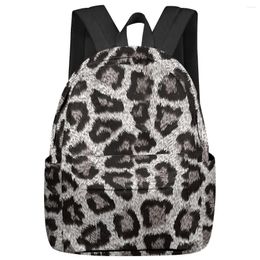 Backpack Animal Skin Texture Leopard Women Man Backpacks Waterproof Travel School For Student Boys Girls Laptop Bags Mochilas