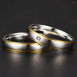 Cluster Rings 4mm Stainless Steel Thin Ring For Women Men Minimalist Jewellery Party Simple Fashion Gift