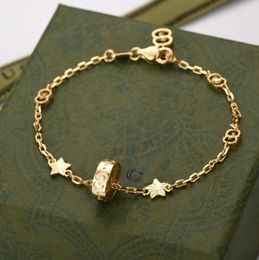 Charm Bracelets Classic Style Star Charm Bracelets Women Luxury Designer Jewellery Gold Silver Colour Letter Chain Selected Lovers Gift Bracelet