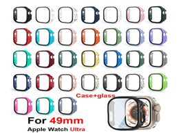 Case For Apple Watch S8 Ultra 49mm with HD Tempered Glass Screen Protector Hard PC Bumper Proetctive Cases cover iwatch Series 8 78300375