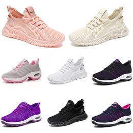 Running Men Shoes Mulheres Caminhadas planas macias novas moda de moda roxa branca preta confortável bloqueio de cor Q21 Gai 934 702504527