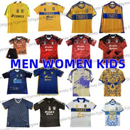 23 24 Soccer Jerseys Mexico Tigres maillot de football GIGNAC L.QUINONE home away third AQUINO Long sleeved yellow UANL men shirt women kids player MX camiseta futbol