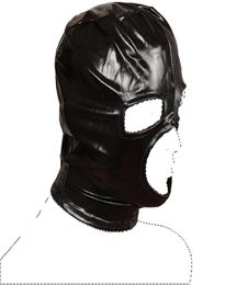 Black BDSM Sex head masks hood slave mask sm player open eye men adult products for couples lingerie role play Flirting Sex toys7110371