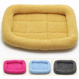 Mats Soft Plush Square Dog Bed Mat Beds for Dogs Cat Small Medium Large Pet Sleep Calming Pad Cat Dog Bed Cushion Pet Supplies bed