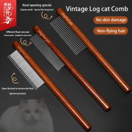 Combs Household cat comb cat comb special comb brush long hair open knot to remove floating hair needle comb wood row comb