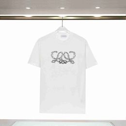 Summer 3D relief T-Shirts Men and Women Cotton Tee Letter Solid Short Sleeve Round Neck Casual T-Shirt ETSV