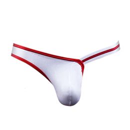 Men's Fun Underwear Sexy Ice Silk Dew Hair G-String Pants With Open Crotch No Take Off JJ Conduit, Extremely Tempting And Flirting 394923