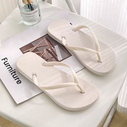 2024 Yyds Summer Female Casual Flip-flops Wear Non-slip Bath Sandals Beach Shoes Fashion Couples Clip-on Board 285