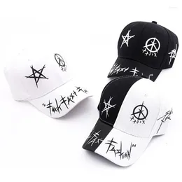 Ball Caps Graffiti Letter Baseball For Men Women Snapback Adjustable Hip Hop Fashion Black White Cap Spring Summer Sun Visor Hat Girl